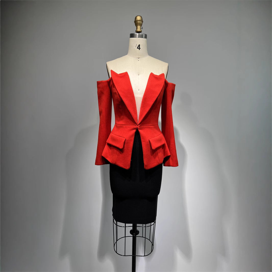 Loose Top Casual Tight Skirt 2 Pieces Suit See size chart under “more details”