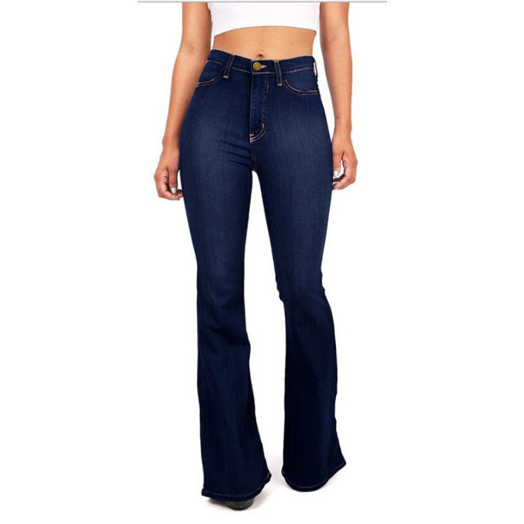 Jeans For Women Plus Size Long Denim Pants Slim Bell Bottom Denim Trousers Skinny Jeans Women'S Denim Pants