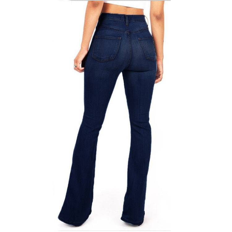 Jeans For Women Plus Size Long Denim Pants Slim Bell Bottom Denim Trousers Skinny Jeans Women'S Denim Pants