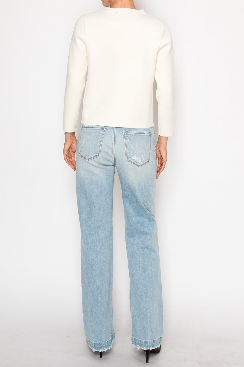 Tummy Control High Rise Relaxed Straight Leg Jean