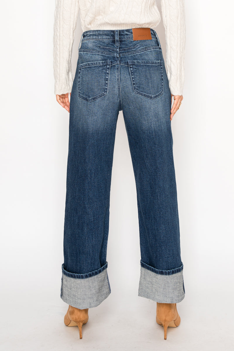 Tummy Control High Rise A-wide Jeans