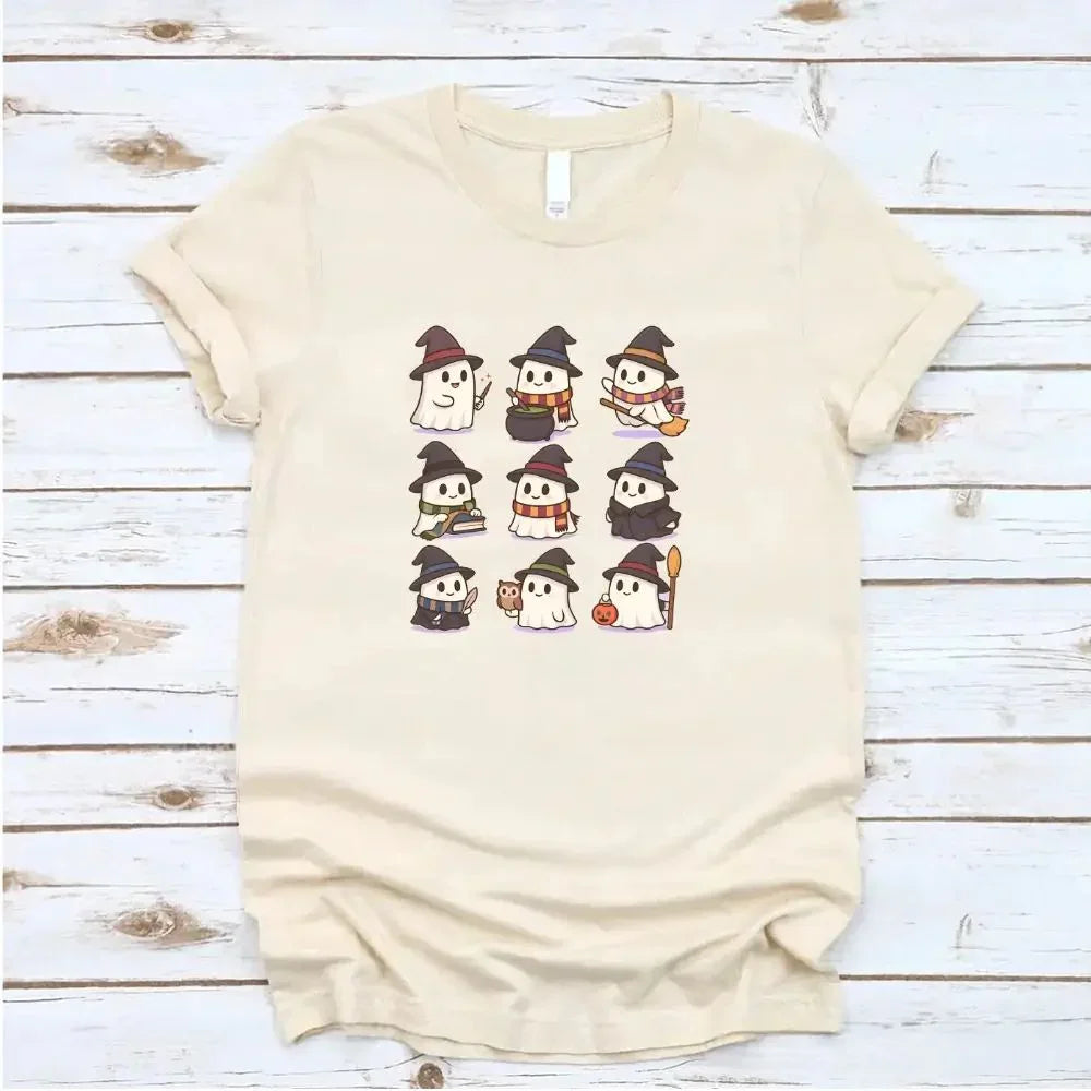 Cute Witch Ghosts Halloween Shirt โ Kawaii Spooky Tee