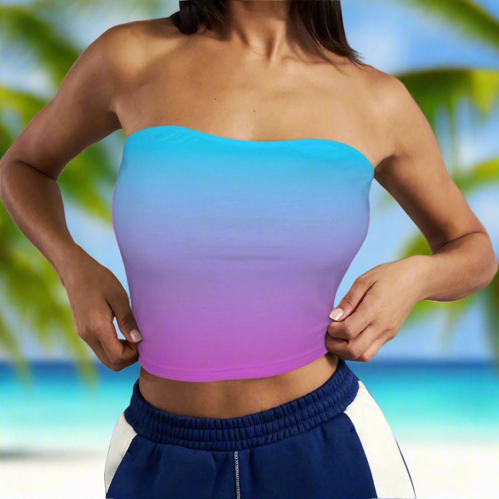 Medium Tall Tube Top 🌴 In 6 Tropical Ombré Colors