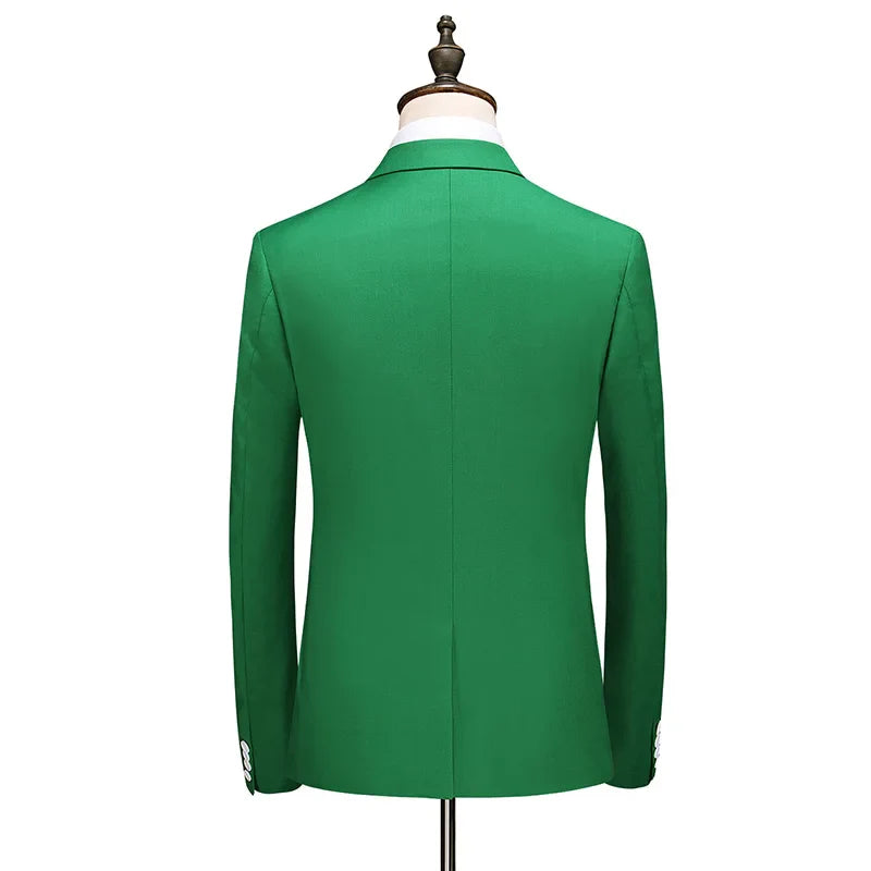 Men's 3 Piece Suit, Jacket Vest Trousers, Slim Fit Blazer Waistcoat Pants