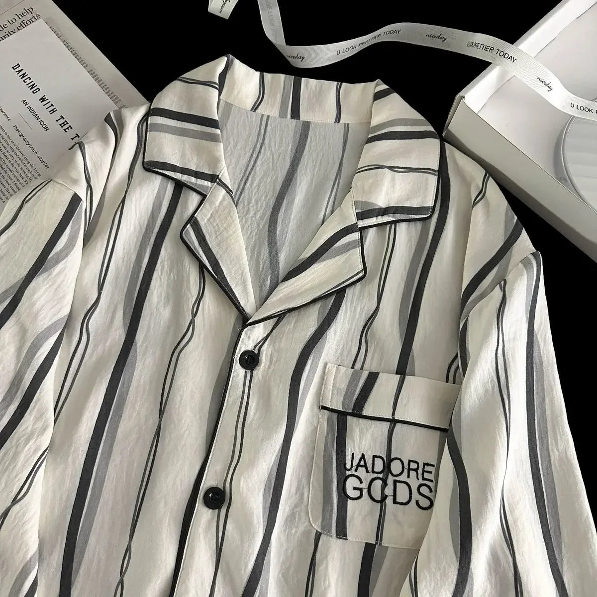 Men Spring Cloud Cotton Pajama Set Sleepwear