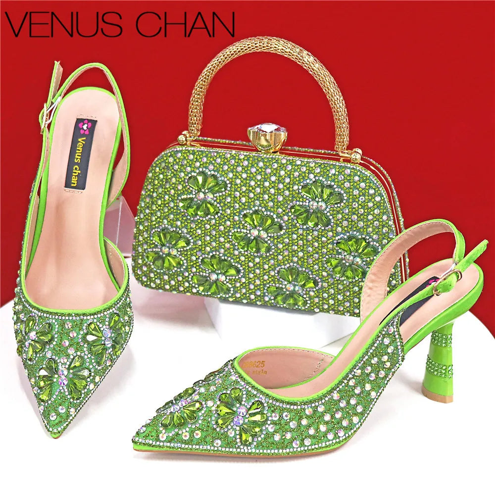 Luxury Handmade Shoes and Clutch Bag Set for Women FGR43