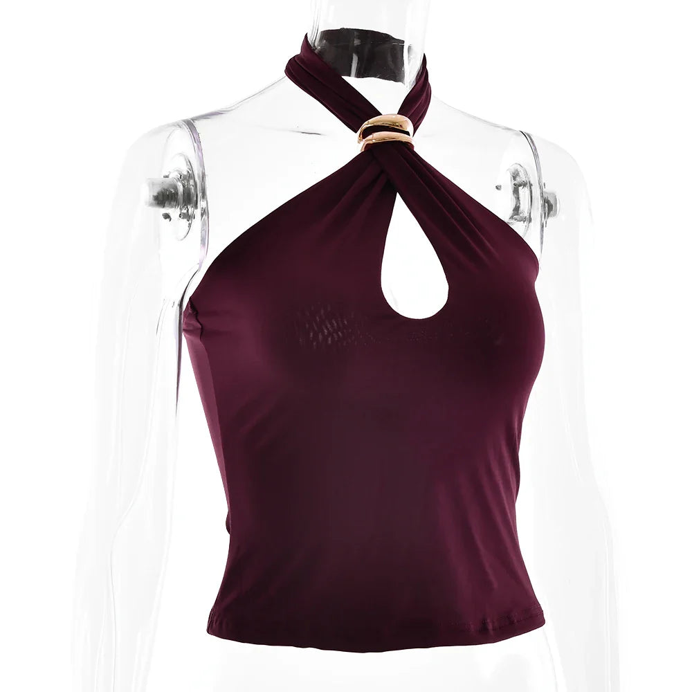 Women Off Shoulder Crop Slim Summer Shirt