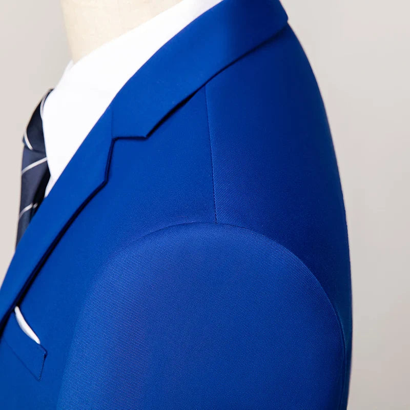Men's 3 Piece Suit, Jacket Vest Trousers, Slim Fit Blazer Waistcoat Pants