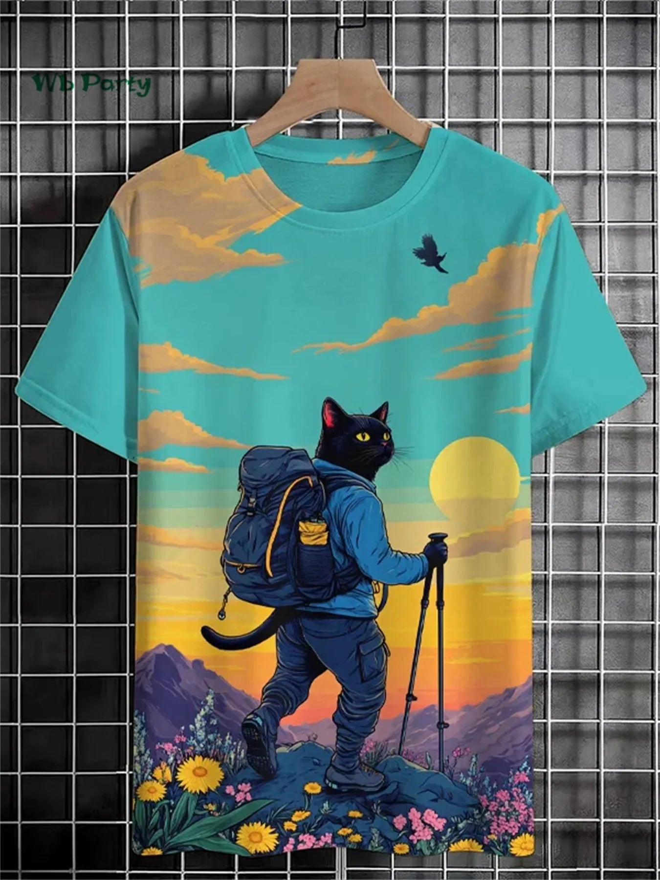 🐱 3D Travel Cat Print T-Shirt – Playful Summer Streetwear