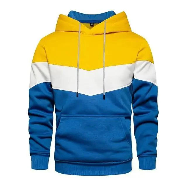 Autumn Casual Hoodie Male Thick Hoodies Hip Hop Streetwear Hooded Pullover Men Clothing Hoodies for Men Pullover Hip Hop Colors Block Pocket Mens Shirts Sport Tops Sweatshirts