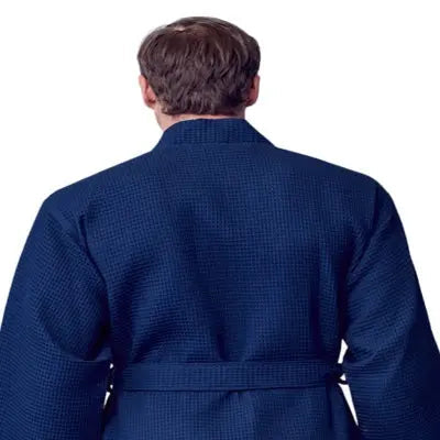 Waffle Spa Bathrobe for Men - Absorbent, Lightweight