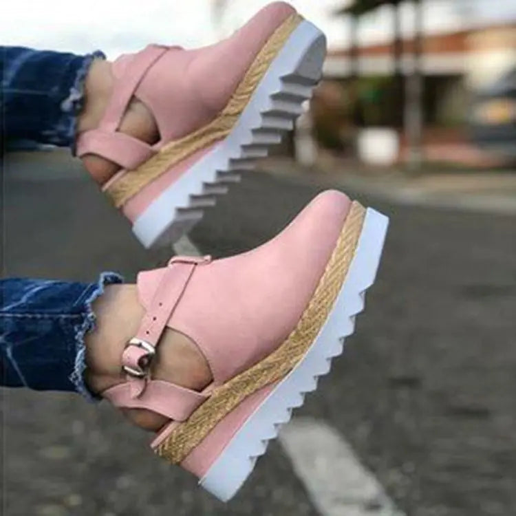 Wedge Heel Platform Women's Shoes