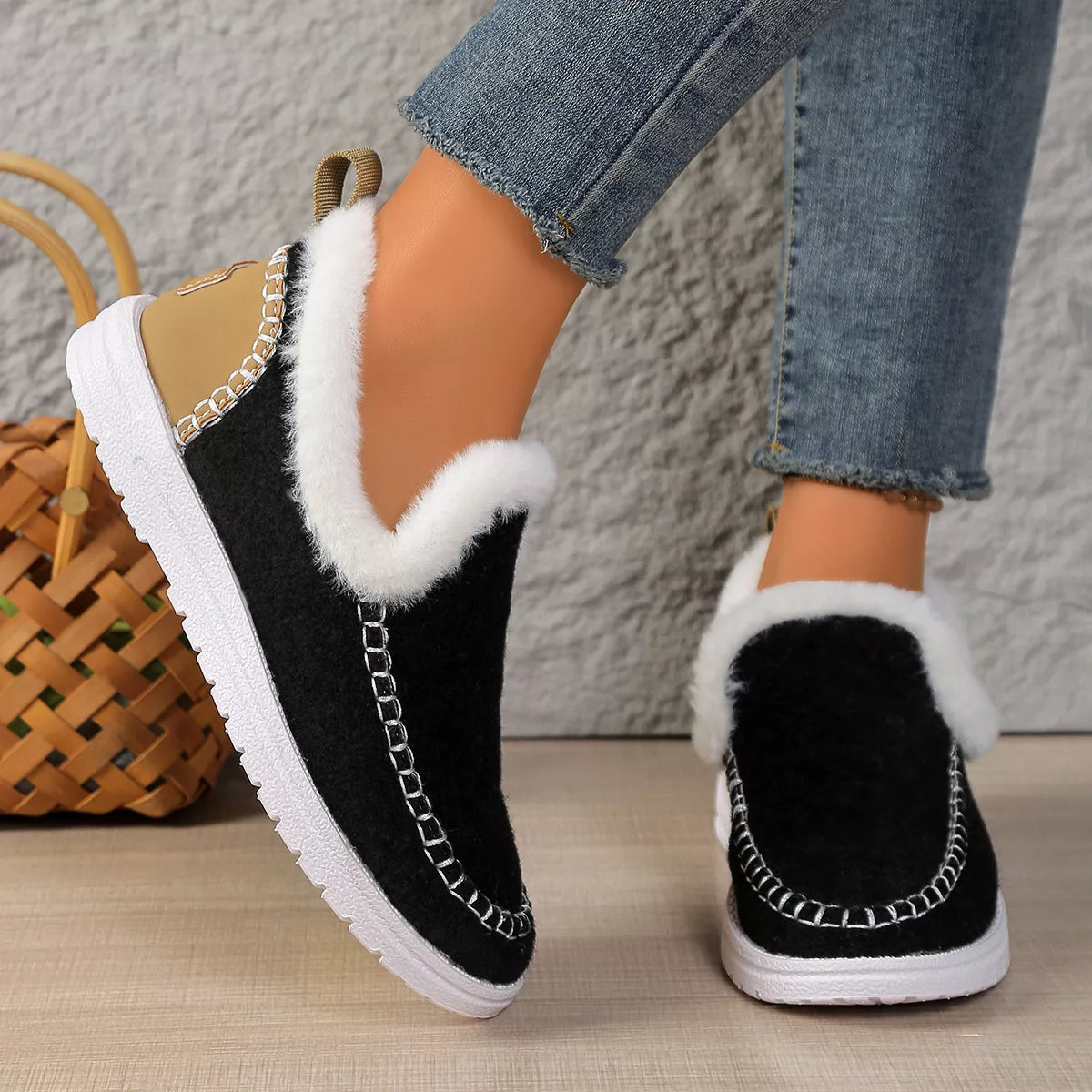 Plush-Lined Slip-Ons