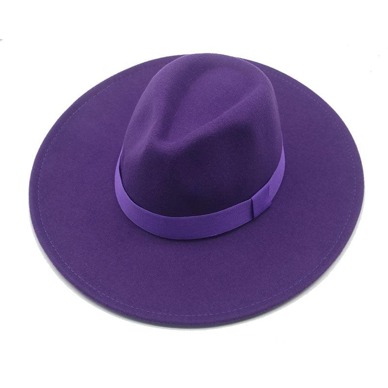 Fashionable Fedora Hats Women Wide Brim Dress Caps Women's Fedora Hats Elegant Wide Brim Fedora Hat Wedding Men Hat Warm Retro Style Belt 56-58cm