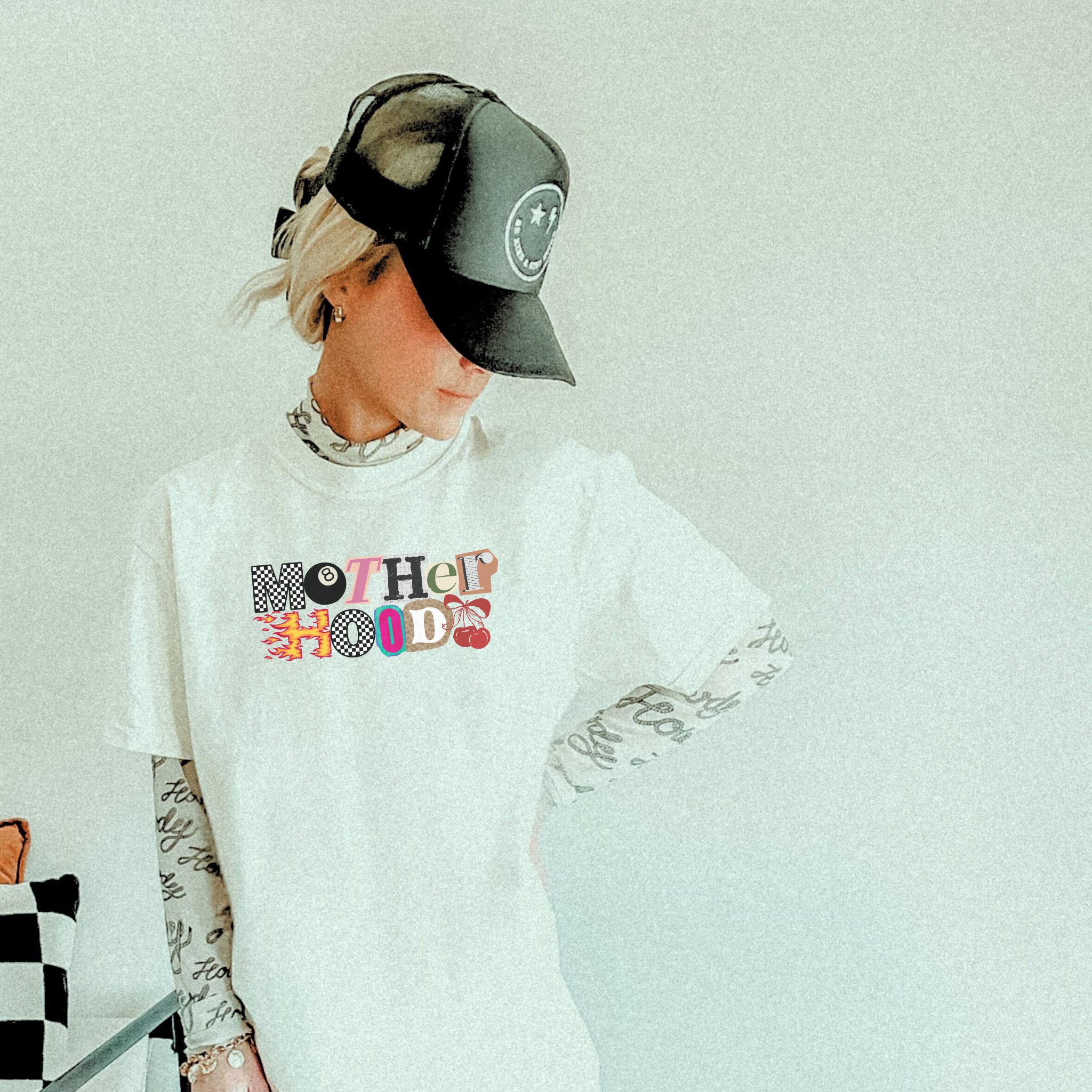 Mother Hood Graphic Tee – Trendy Mama Statement Shirt