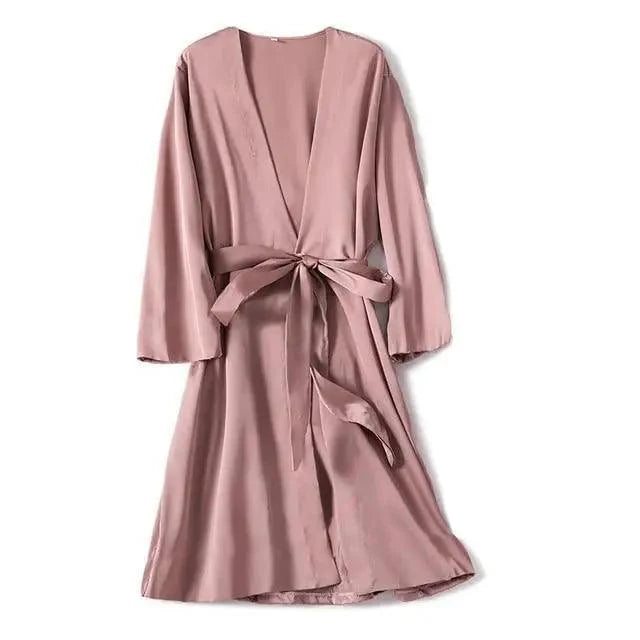 Ladies Fashion Red Soft Short Sleepwear For Women Trendy Women's Comfortable V Neck Bathrobe Bridesmaid Bride Party Robes