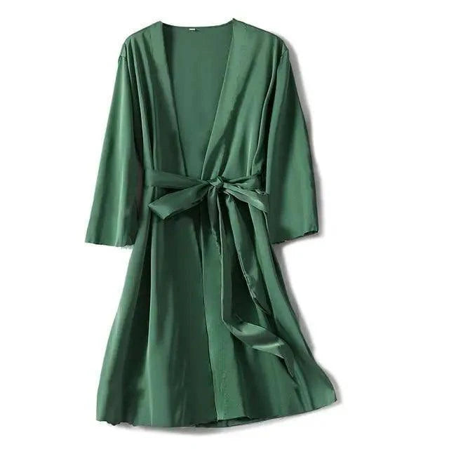 Ladies Fashion Red Soft Short Sleepwear For Women Trendy Women's Comfortable V Neck Bathrobe Bridesmaid Bride Party Robes