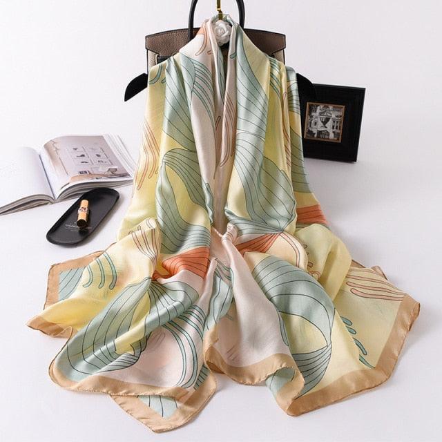 New Brand Designer Luxury Winter Long Silk Scarf Shawls Wraps Print Cotton Scarf Stylish Head Wraps Scarves Hijabs Neck Scarves Lady Hijab For Female
