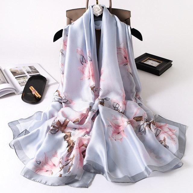 New Brand Designer Luxury Winter Long Silk Scarf Shawls Wraps Print Cotton Scarf Stylish Head Wraps Scarves Hijabs Neck Scarves Lady Hijab For Female