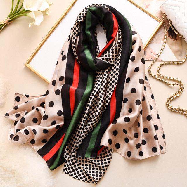New Brand Designer Luxury Winter Long Silk Scarf Shawls Wraps Print Cotton Scarf Stylish Head Wraps Scarves Hijabs Neck Scarves Lady Hijab For Female