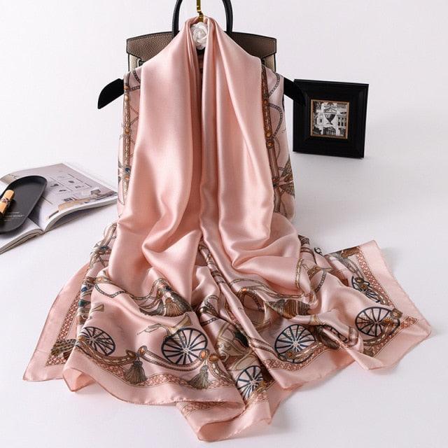 New Brand Designer Luxury Winter Long Silk Scarf Shawls Wraps Print Cotton Scarf Stylish Head Wraps Scarves Hijabs Neck Scarves Lady Hijab For Female
