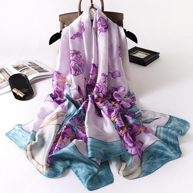 New Brand Designer Luxury Winter Long Silk Scarf Shawls Wraps Print Cotton Scarf Stylish Head Wraps Scarves Hijabs Neck Scarves Lady Hijab For Female