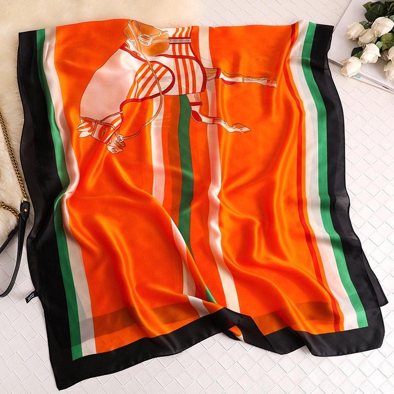 New Brand Designer Luxury Winter Long Silk Scarf Shawls Wraps Print Cotton Scarf Stylish Head Wraps Scarves Hijabs Neck Scarves Lady Hijab For Female