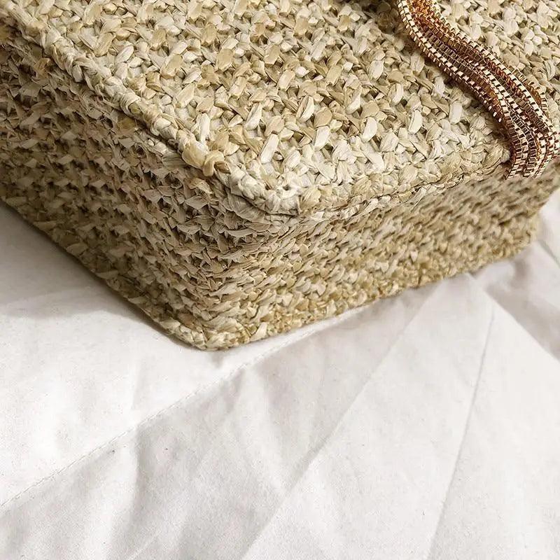New Famous Mulit Style Straw+leather Handba For Women And Girls New Fashion Summer Bag Handmade Woven Beach Circle Shoulder Bag