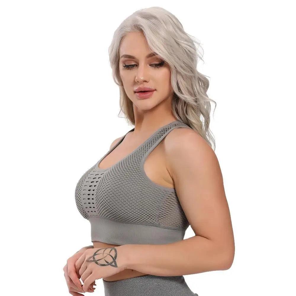 New Trendy Women's T-shirts Workout Sports Bra Yoga Vest Backless Solid Quick Dry Running Gym Sport bra Yoga Shirts