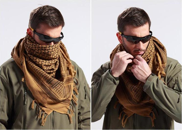 New Winter Women Men Windproof Warmer Military Scarf Muslim Hijab Unisex Scarves Tassel Desert Arab Keffiyeh Shawl Scarf Military Shemagh Tactical Desert Keffiyeh Head Neck Scarf Arab Wrap with Tassel