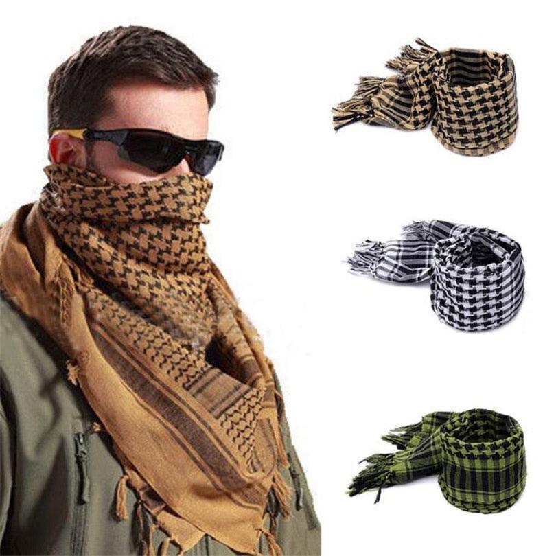New Winter Women Men Windproof Warmer Military Scarf Muslim Hijab Unisex Scarves Tassel Desert Arab Keffiyeh Shawl Scarf Military Shemagh Tactical Desert Keffiyeh Head Neck Scarf Arab Wrap with Tassel