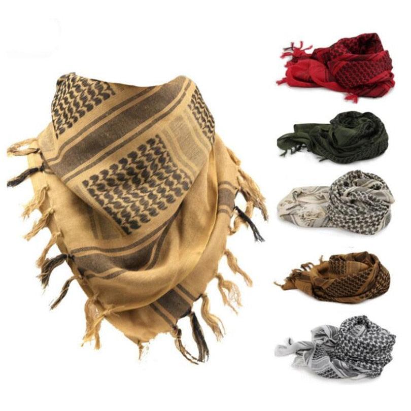 New Winter Women Men Windproof Warmer Military Scarf Muslim Hijab Unisex Scarves Tassel Desert Arab Keffiyeh Shawl Scarf Military Shemagh Tactical Desert Keffiyeh Head Neck Scarf Arab Wrap with Tassel