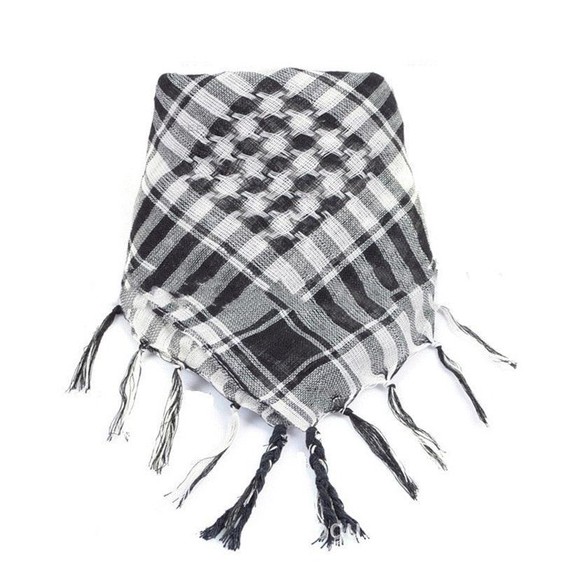 New Winter Women Men Windproof Warmer Military Scarf Muslim Hijab Unisex Scarves Tassel Desert Arab Keffiyeh Shawl Scarf Military Shemagh Tactical Desert Keffiyeh Head Neck Scarf Arab Wrap with Tassel