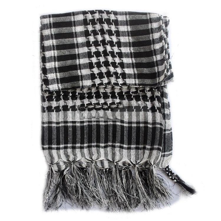 New Winter Women Men Windproof Warmer Military Scarf Muslim Hijab Unisex Scarves Tassel Desert Arab Keffiyeh Shawl Scarf Military Shemagh Tactical Desert Keffiyeh Head Neck Scarf Arab Wrap with Tassel