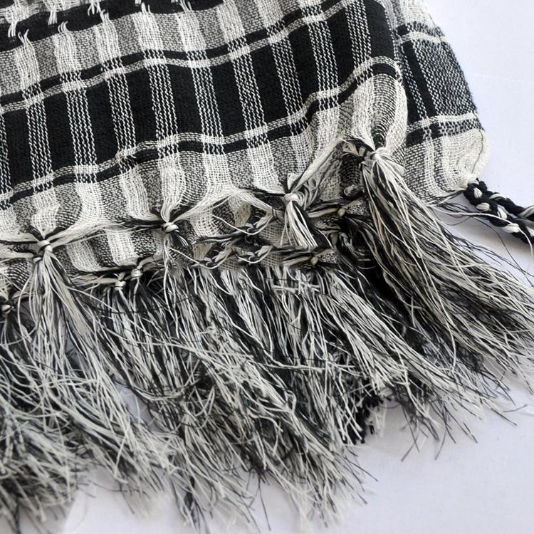 New Winter Women Men Windproof Warmer Military Scarf Muslim Hijab Unisex Scarves Tassel Desert Arab Keffiyeh Shawl Scarf Military Shemagh Tactical Desert Keffiyeh Head Neck Scarf Arab Wrap with Tassel