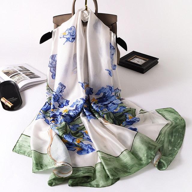 New Brand Designer Luxury Winter Long Silk Scarf Shawls Wraps Print Cotton Scarf Stylish Head Wraps Scarves Hijabs Neck Scarves Lady Hijab For Female