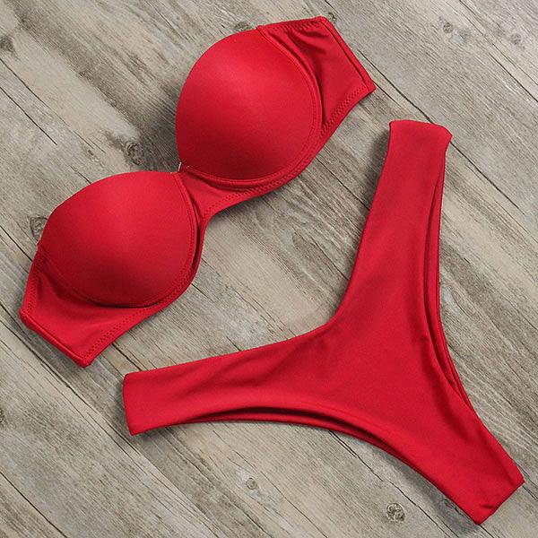 Bikini Swimwear Women Swimsuit Leopard Bikini Set Women's Halter Triangle Bikini Bottom Cheeky Two Piece Swimsuits Push Up Bathing Suit Female Summer Beach Wear