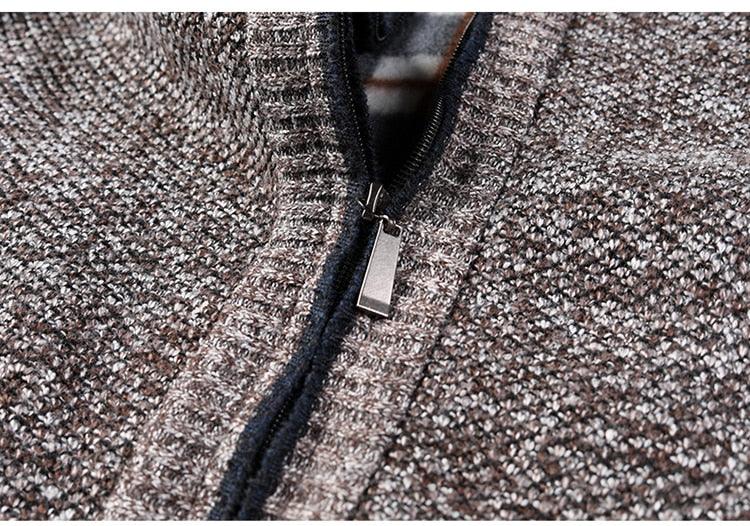 Simple Quality Autumn Winter New Men's Jacket Slim Fit Jacket Slim Fit Thick Sweaters Male Jacket Men Solid Cotton Thick Warm Sweater With Pockets Fashion Warm Cold Weather Classic Jacket