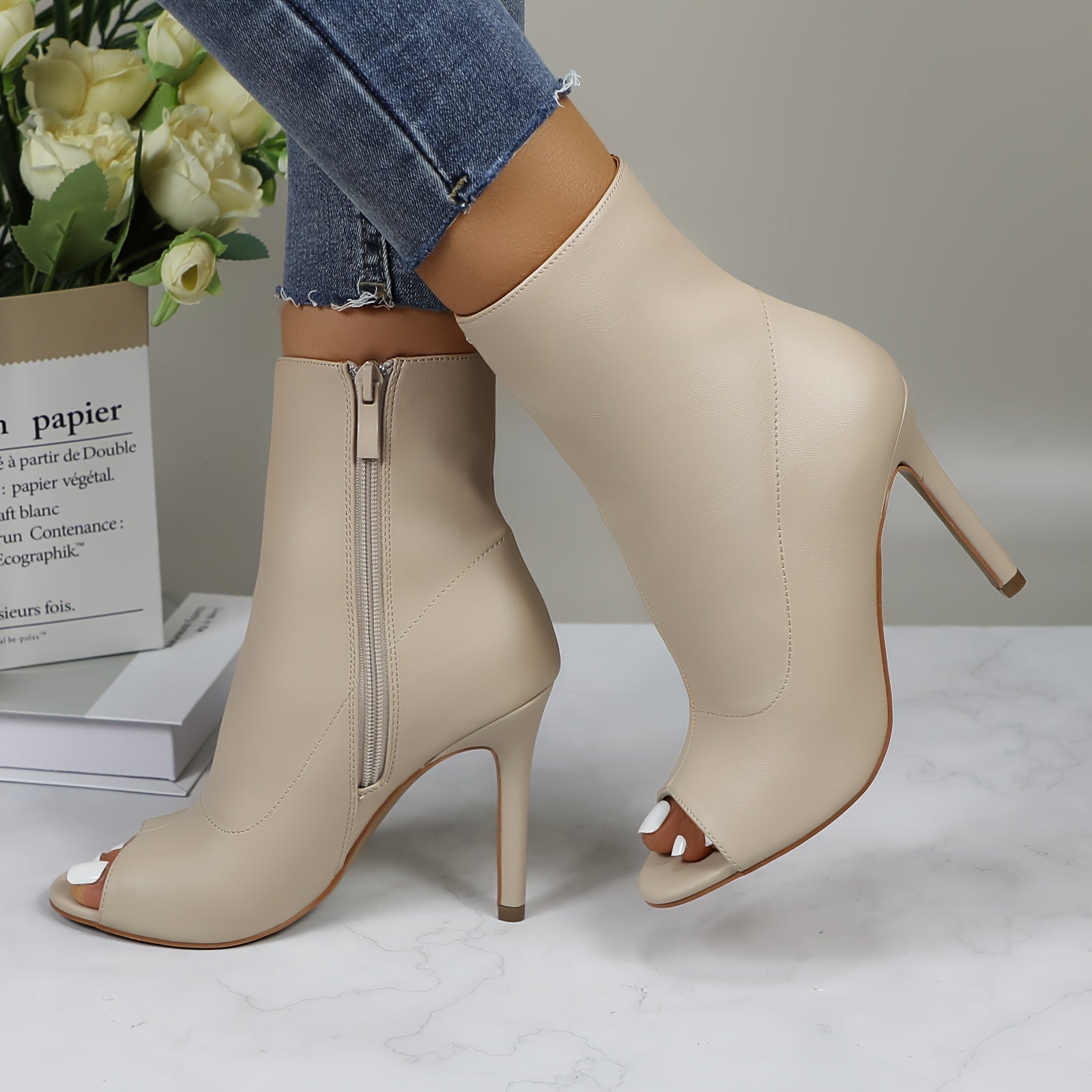 Metallic Stiletto Boots Dance Party Shine