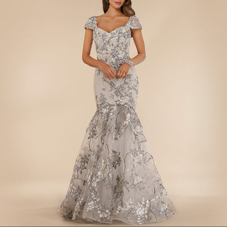 Lara 29642 - Cap Sleeve Mermaid Gown