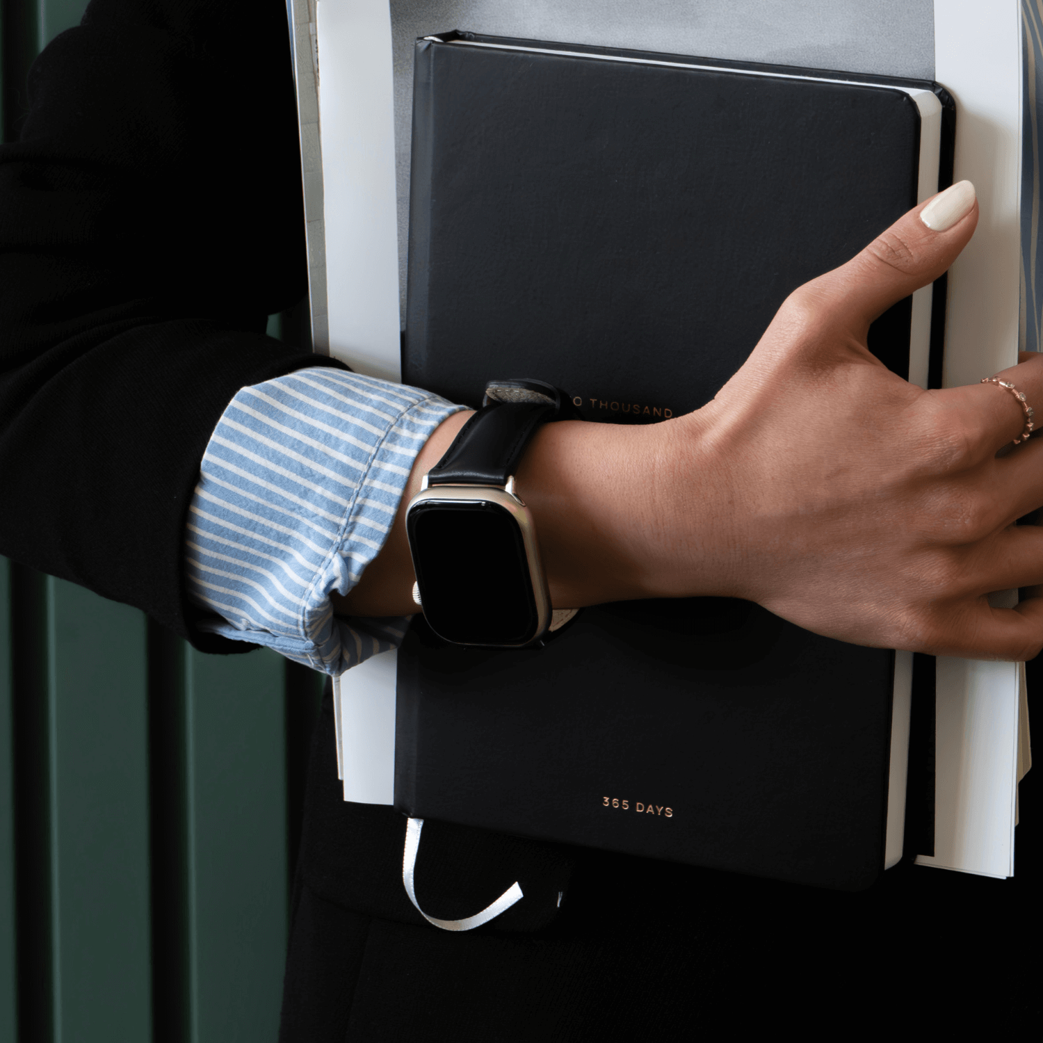 Luxury Double Wrap Pink Leather Apple Watch Band - San Diego