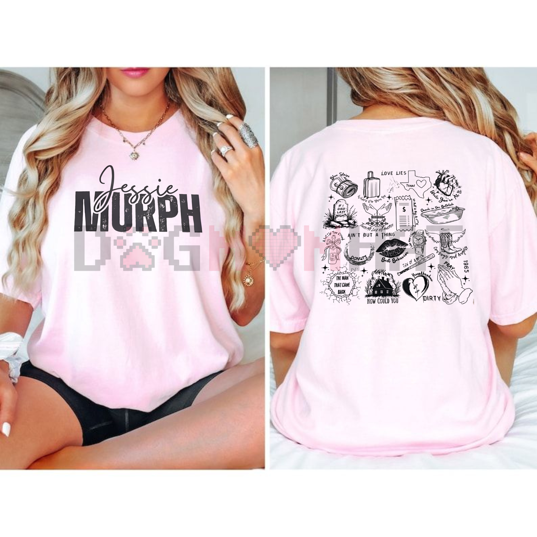 2 Sides Music Song T-Shirt – Music Lover Gift, BFF Trending Outfit