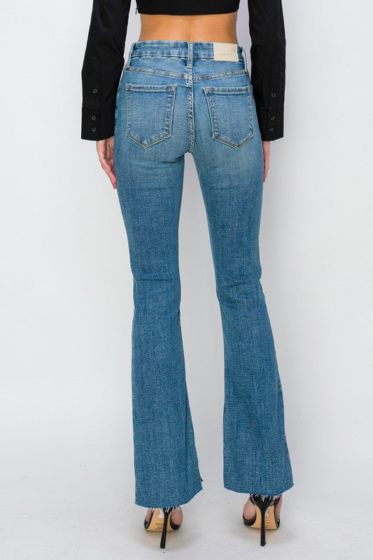 Paisley High Rise Flare Jeans (Reg & Plus)