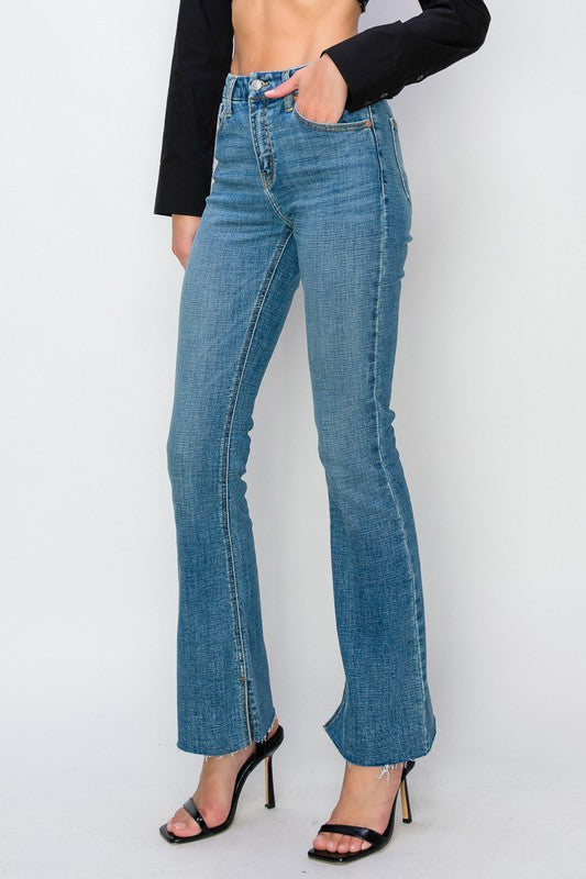 Paisley High Rise Flare Jeans (Reg & Plus)