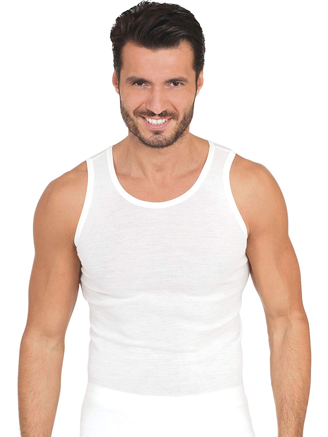 MaRe Luxury Merino Wool Blend (50% Merino Wool)Men's Sleeveless Shirt. Proudly Made in Italy.