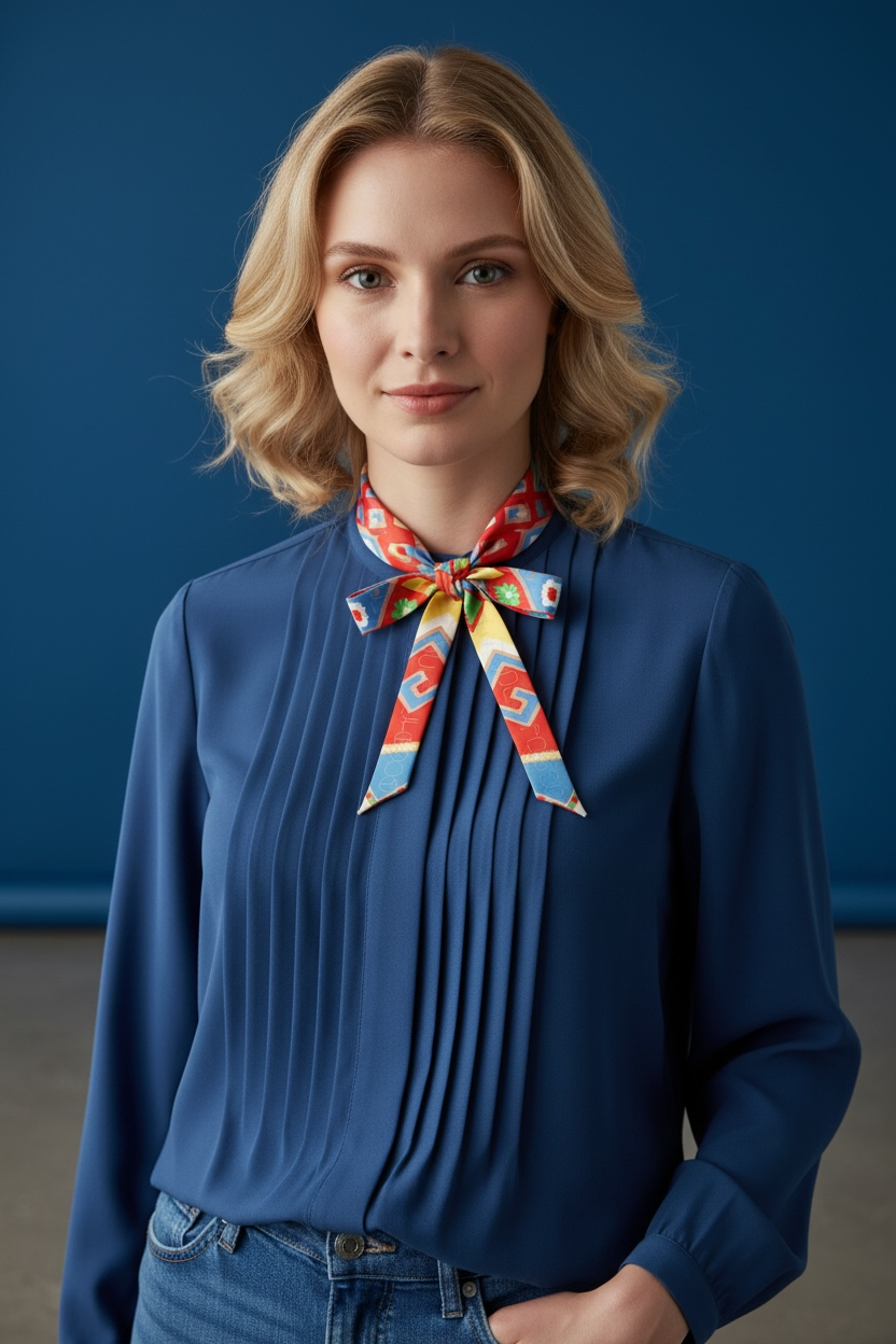 Armenian Alphabet and Rug Design Neck Bow