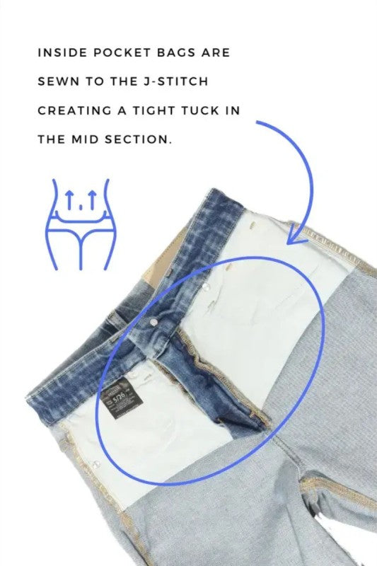 Plus Tummy Control High Rise Straight Jeans
