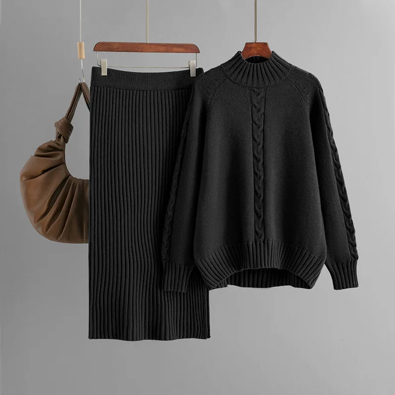 Women's Two-Piece Winter Set Knit Sweater & Pants