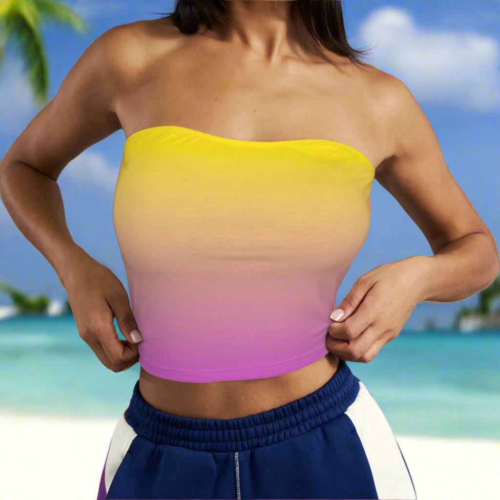 Medium Tall Tube Top 🌴 In 6 Tropical Ombré Colors