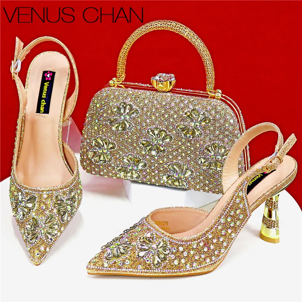 Luxury Handmade Shoes and Clutch Bag Set for Women FGR43